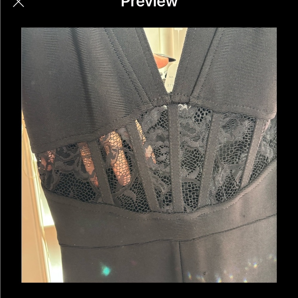 Black Sleeveless  Bandage V-Neck Jumpsuit straight leg